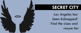 Logo for "Secret City," an alternative reality game for Los Angeles' MacArthur Park. Created in collaboration with the UCLA Community Scholars program.